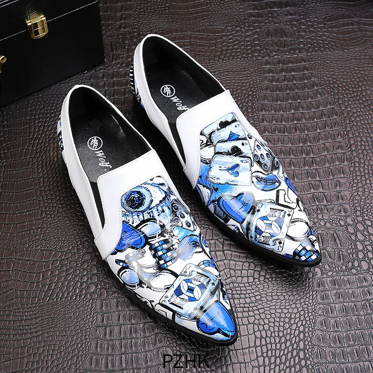 

2019 Sapato Social Special Offer Sapatos Mens Dress Men's Shoes Leath Er Bean Korean Edition Leisure Lazy Tip New Freeshipping