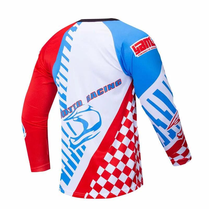 Спуск для мотокросса из ткани Джерси mtb dh для мужчин DH MX Одежда MTB рубашка для горного велосипеда для верховой езды Топ длинный Джерси
