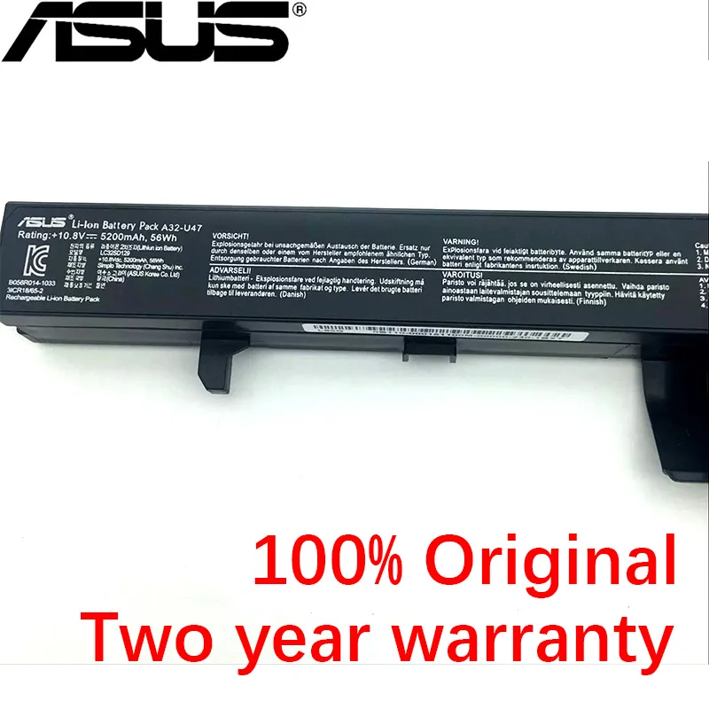 ASUS Original 5200mAh A32-U47 for Asus U47 U47A Q400 Q400A Q400C R404 U47C U47V U47VC Series A41-U47 A42-U47 10.8V 56Wh
