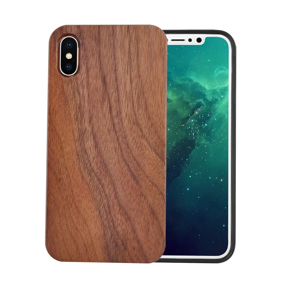 Чехол из натурального дерева TIKITAKA для iphone 11 XR X XS Max 8 7 6 6S Plus 5s из натурального бамбука, деревянный Жесткий чехол для телефона iphone 11 Pro Max - Цвет: Walnut