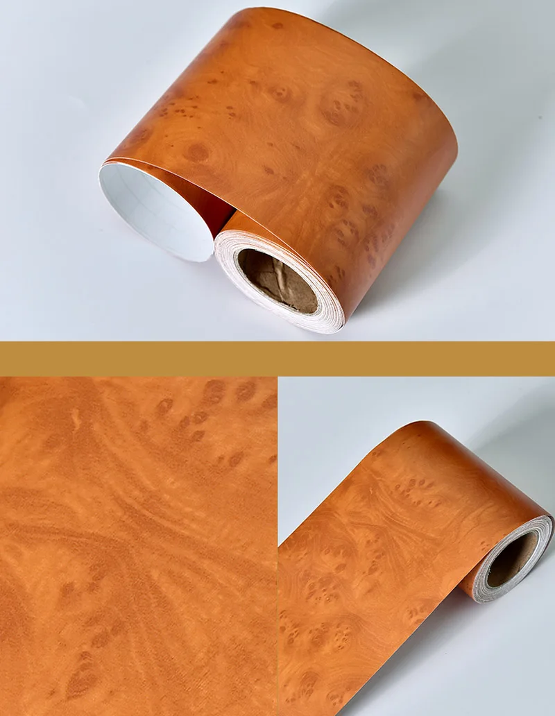 DIY самоклеящаяся напольная наклейка деревянный стиль окантовочная линия водонепроницаемая виниловая линия талии обои домашний декор пленка наклейка - Цвет: Wood RW