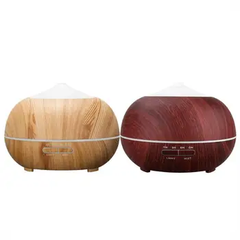 

400ml Ultrasonic Color LED Wood Grain Timer Air Humidifier Aroma Diffuser