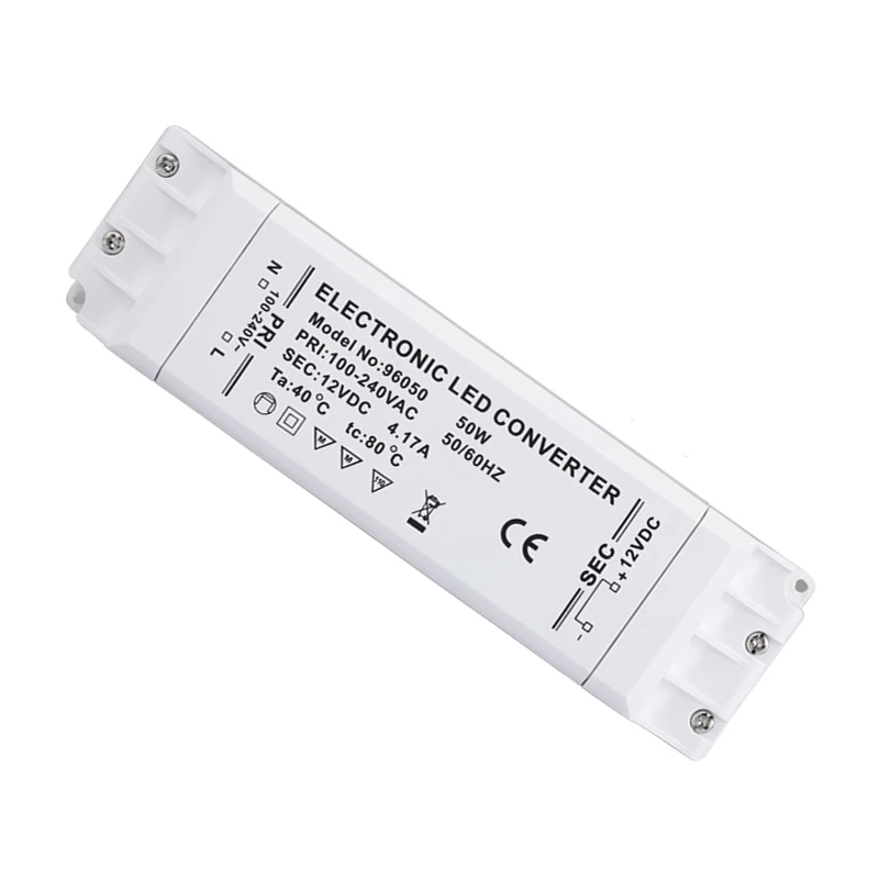 

LED transformer 12V DC 50W EMC power supply driver 220 - 240V without minimum load