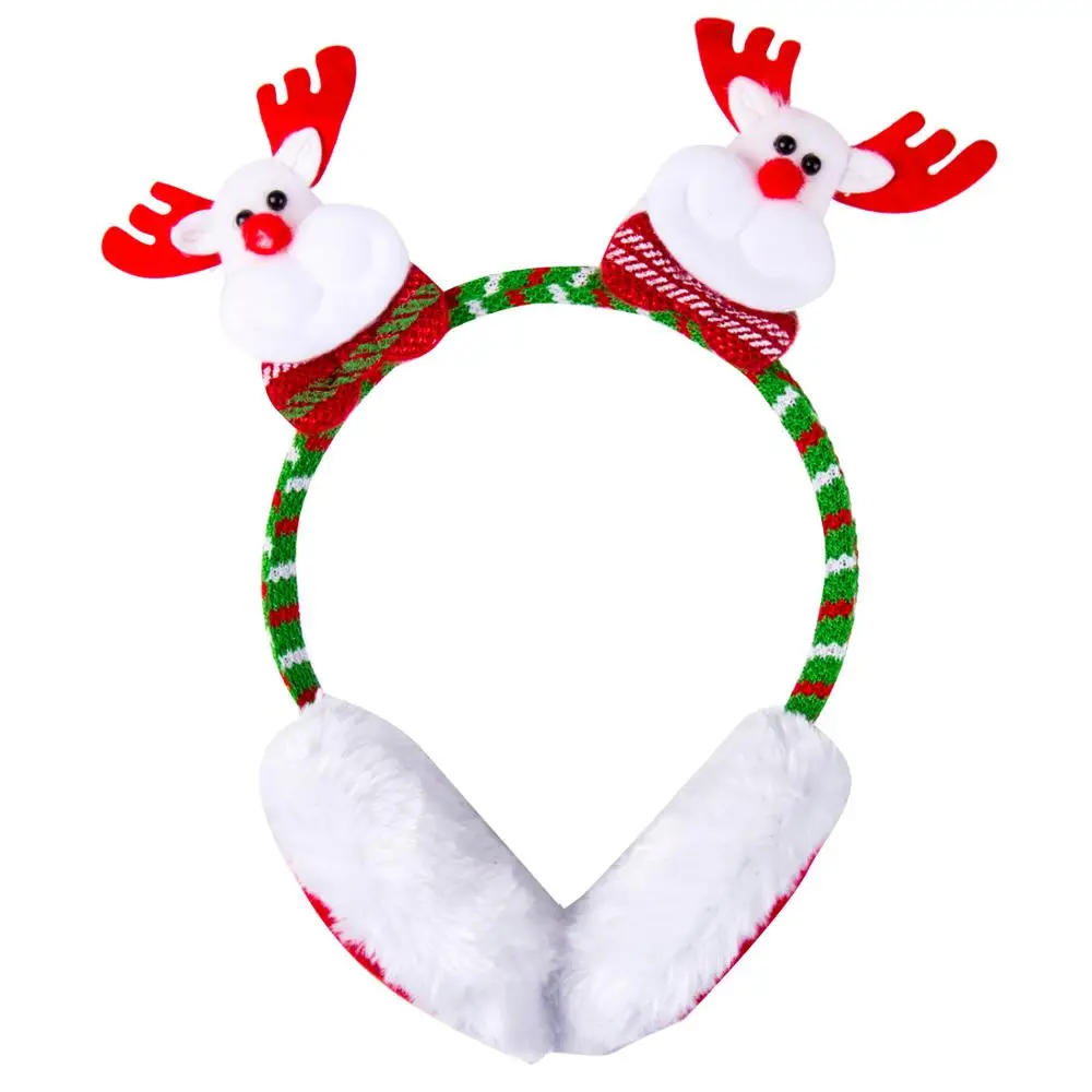 Brand New Women Men Boys Girls Christmas Hairpin Holiday Festival Santa Elk Snowman Bear Hairbands Headwear Xmas Accessories - Цвет: L