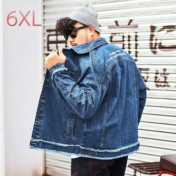 

Large Size Men's Cowboy Jacket Men's 2019 Spring Autumn Fashion Men's Denim Jackets Coats Men Cotton Jean Jacket Outwear Male