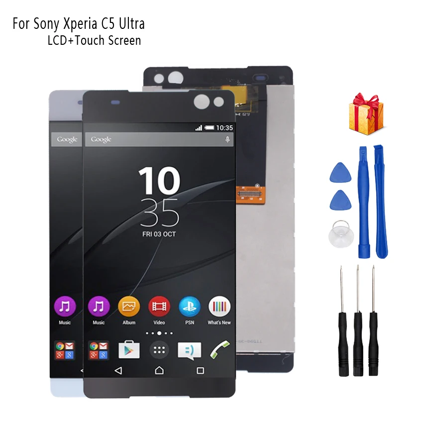 Для sony Xperia C5 ультра ЖК-дисплей сенсорный экран дигитайзер E5506 E5533 E5563 E5553 Замена для sony C5 ЖК-дисплей