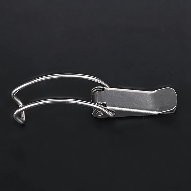 Furniture hardware toggle latches jewelry box hasps decorative latches Stainless steel spring hasp 304 stainless steel box cabinet spring lock hasp transport box tower buckle