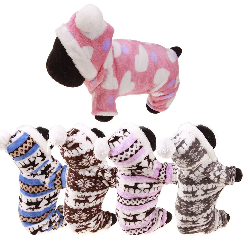 

Pet Clothes for samll dog Jumpsuit Cute Soft Dog vest Pajama Cotton Puppy Teddy Cat Sleepwear Coat Warm Winter