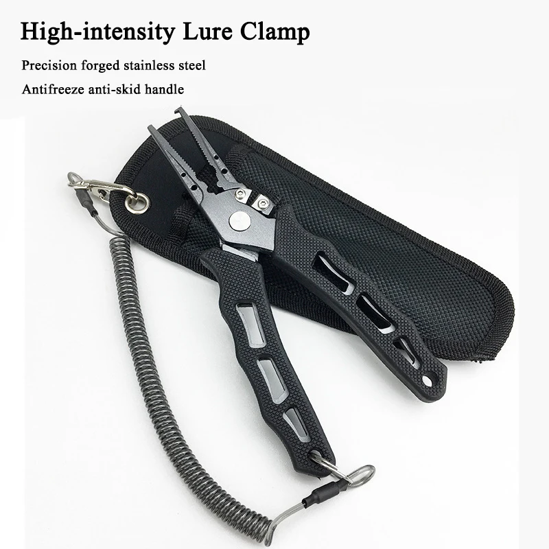 

Multifunction Fishing Pliers Clamp Fishing Line Cutter Split Ring Lure Tong Fish Decoupling Device Tackle Tool Pesca Accessories