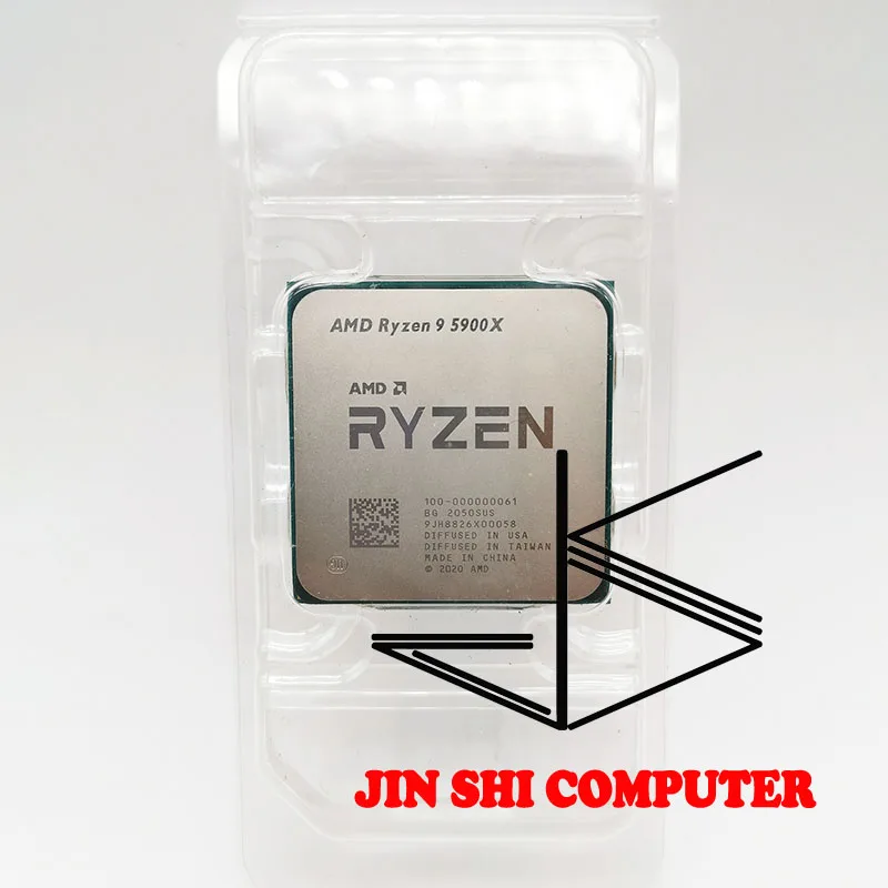 AMD Ryzen 9 5900X R9 5900X 3.7 GHz Twelve-Core 24-Thread CPU Processor 7NM L3=64M 100-000000061 Socket AM4 New but without fan most powerful cpu