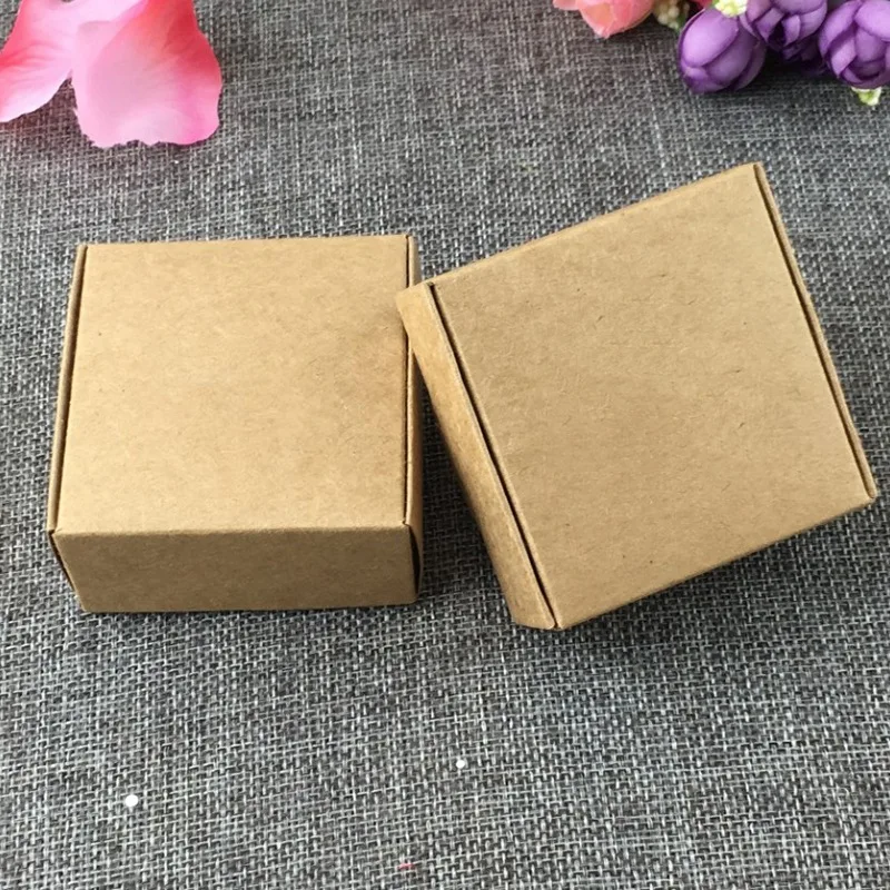 ELEG-100Pcs крафт-бумага коробка хороший крафт-коробка упаковочная коробка небольшого размера