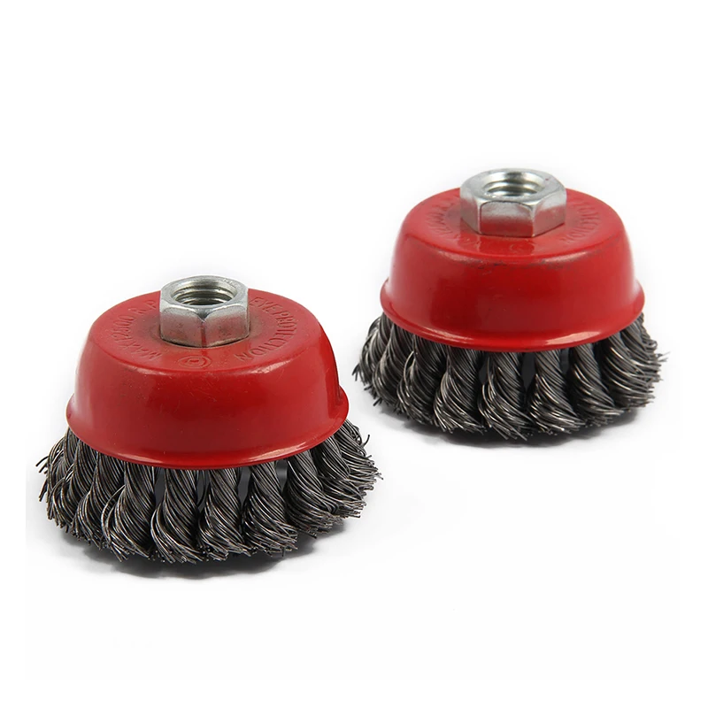 Top-4Pcs M14 винт узловой Twist Knot wire набор кистей для угловых шлифовальных машин