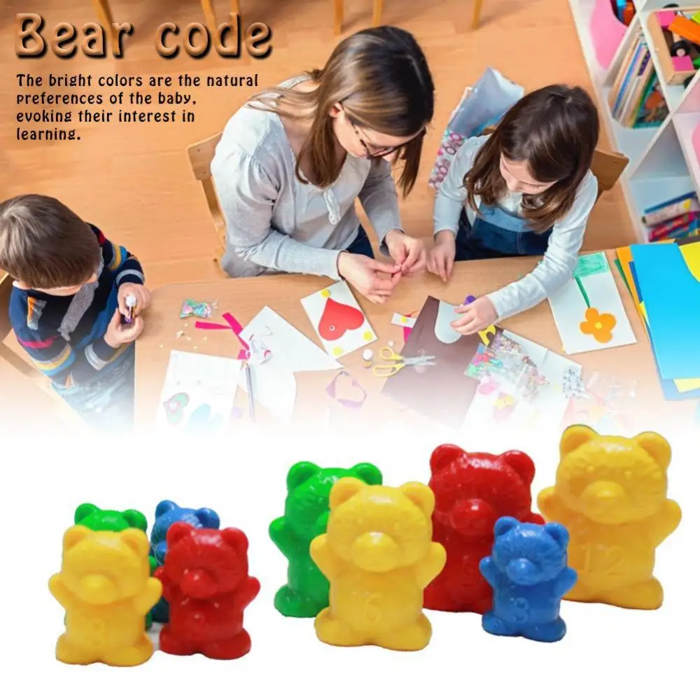 96pcs Counting Bear Weight Toy 3g/6g/9g/12g Kids Experiment Math Materials Color Matching and Sorting Toys