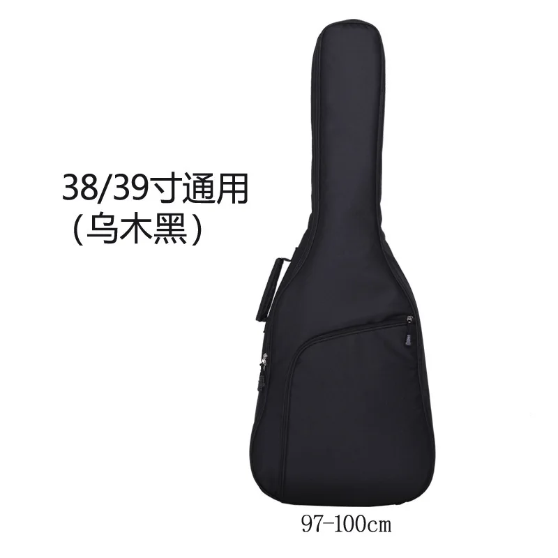 101x34x5 см Оксфорд ткань чехол для электрогитары Красочные края Gig Bag двойные ремни Pad 8 мм хлопок утолщение мягкий чехол - Цвет: 38inch--black