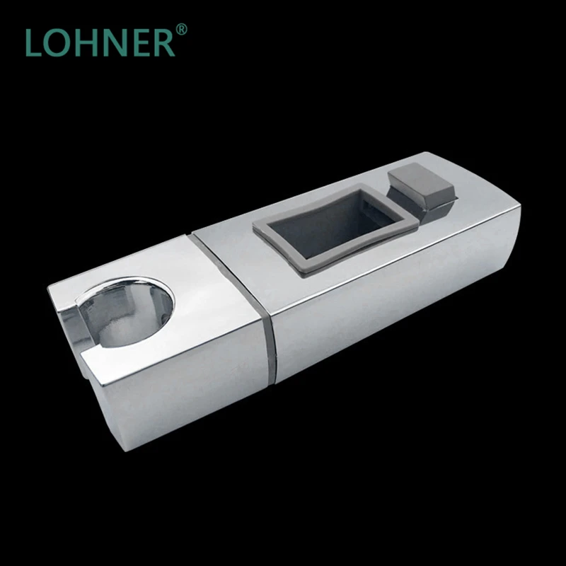 

Lohner Shower Head Bracket ABS Chrome Adjustable Rectangle Shower Head Holder Riser Rail Bracket Bathroom Shower Rod Accessories