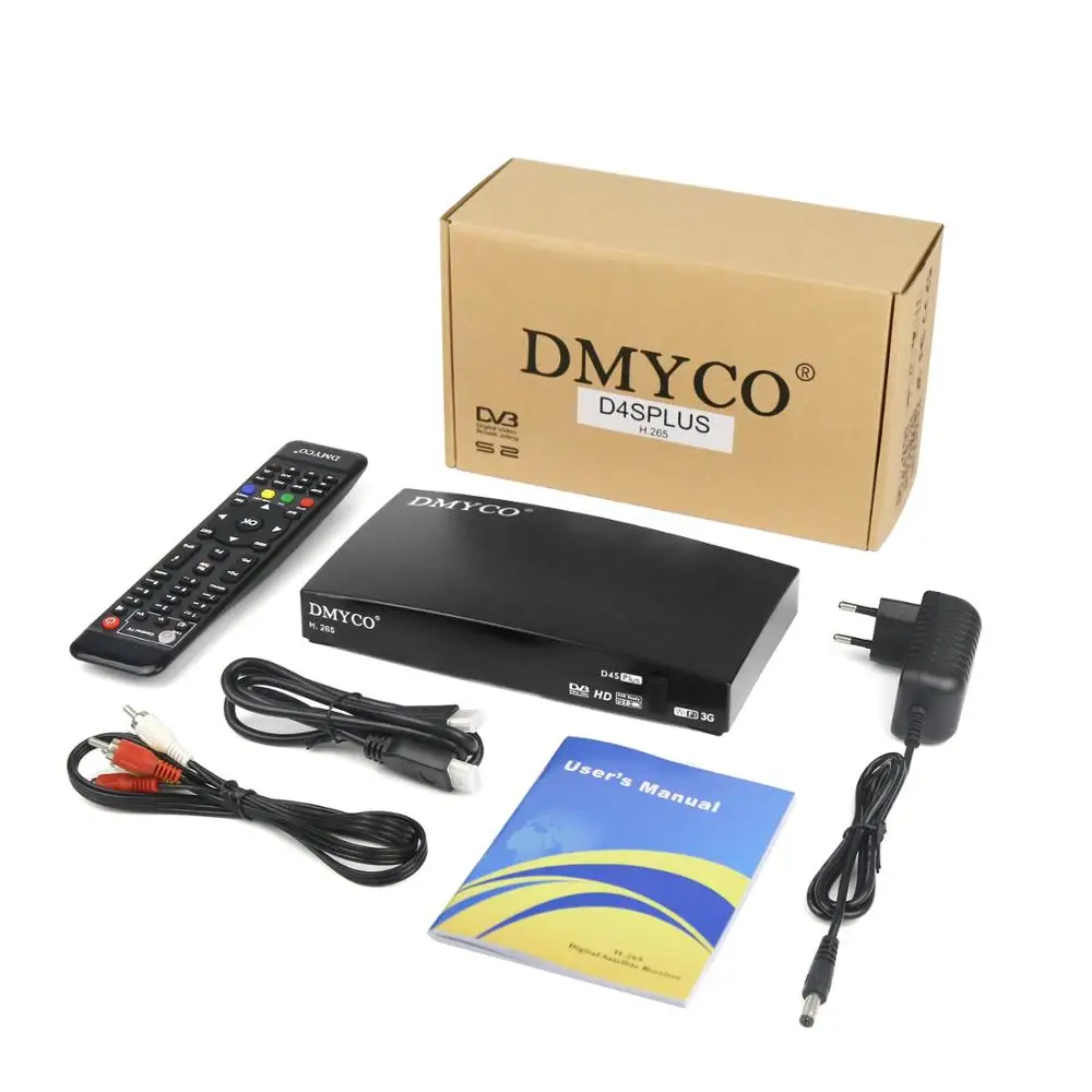 Горячая Распродажа 3 шт. DMYCO D4S плюс DVB-S2 цифровой спутниковый ресивер HD спутниковый ТВ рецептор Biss ключ 2 USB слот WiFi 3g Openbox V8S