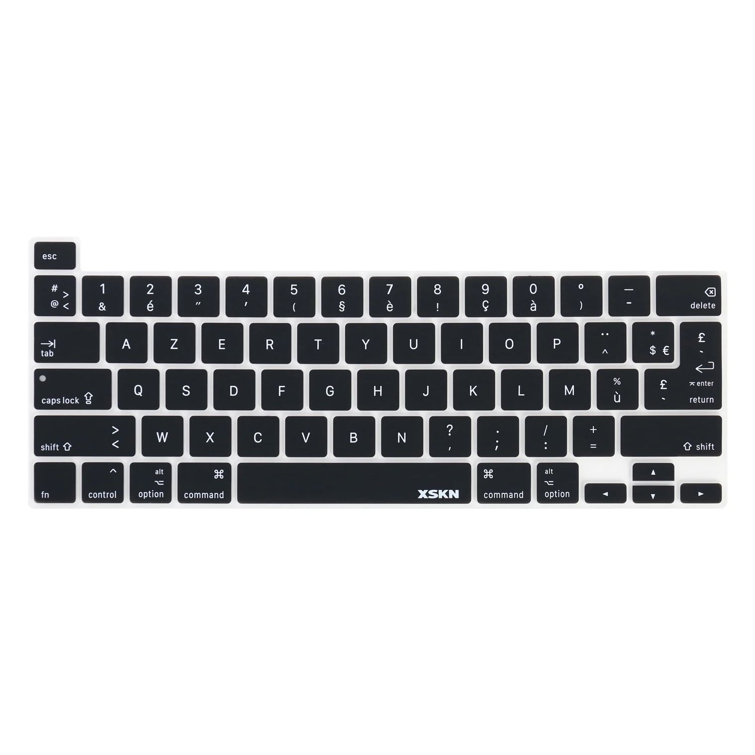 

XSKN AZERTY French Language Silicone Keyboard Cover Skin for 2019 New MacBook Pro 16 inch Touch Bar A2141 US and EU Version