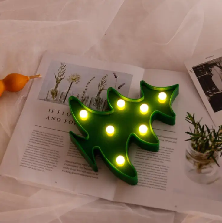 

LED Nightlight Christmas Tree Modeling and Decorative Modeling Lamp button cell