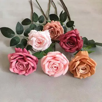

1Pc 10-head European Vintage Rose Bouquet Artificial Flower Home Wedding Decor Artificial Flowers