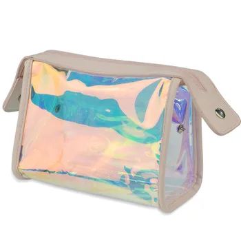 

Laser Cosmetic Bags Makeup Bag Waterproof TPU Wash Pouch Toiletry Bag Portbale Travel Storage Organizer Bag Zipper Beauty Case