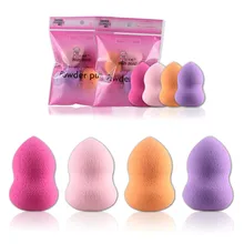 4 unids/set de esponja cosmética de maquillaje de alta calidad Pro maquillaje Blender base corrector sombra de ojos Multi forma esponjas Puff