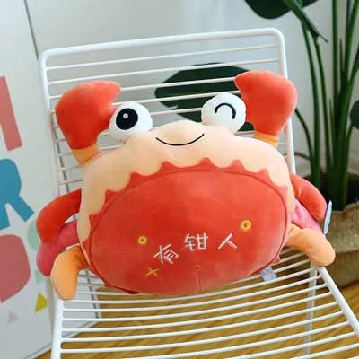 Orange Red Милый мультяшный краб, плюшевая игрушка, чучело океанского животного, краб, кукла, плюш, pillлоу, креативная Детская плюшевая игрушка, подарок для девочек - Цвет: Orange Red