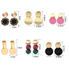 Korean Statement Round Dangle Drop Earrings for Women 2022 Fashion Jewelry Vintage Geometric Round Sequin Hanging Gold Earring ► Photo 3/6