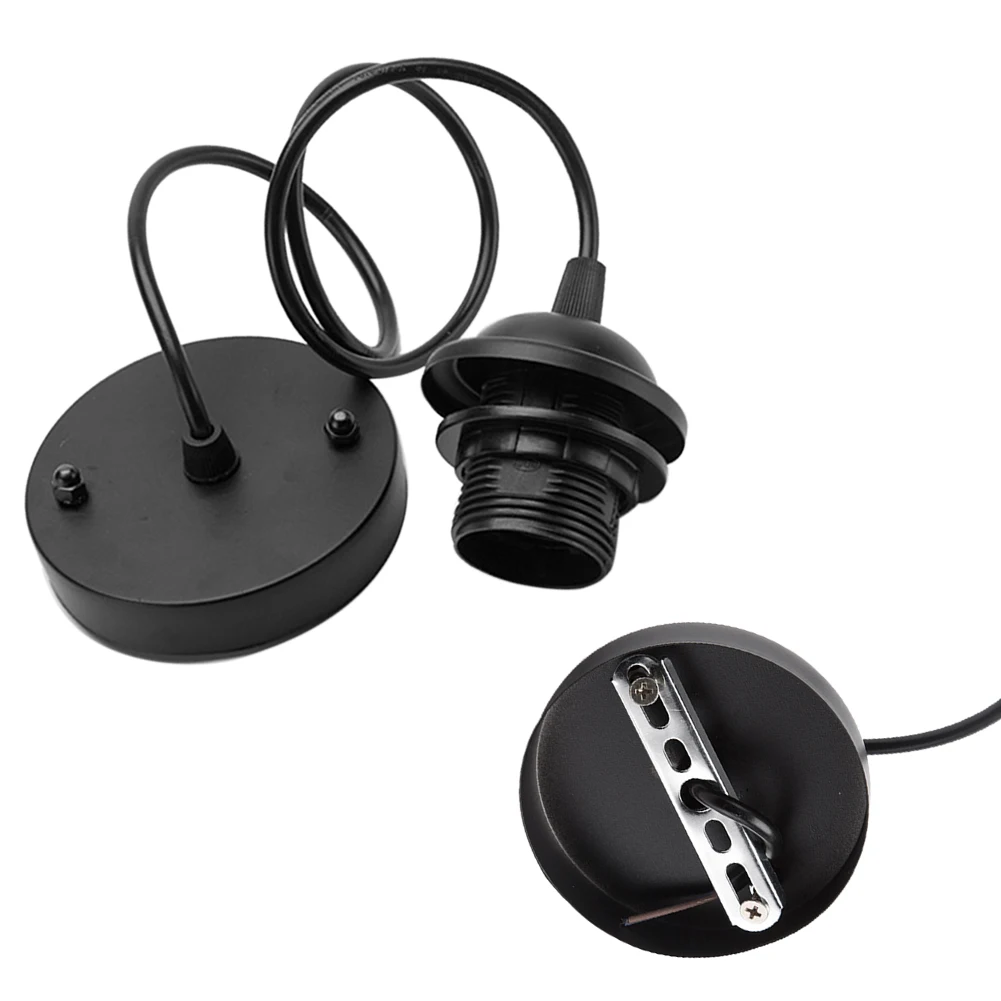 

Lamp Holder Black Ceiling Durable Pendant Light E27 Easy Install Plastic 250V Screw Bulb Heat Resistant Home Fitting 4A