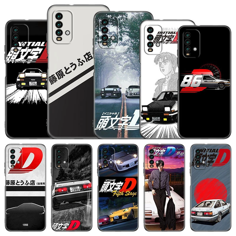 Initial D Ae86 Phone Case For Xiaomi Redmi Note 11 10 9 8 T Pro 10s 5g 9a 9c 9s Soft Tpu Black Cover Coque Funda Mobile Phone Cases Covers Aliexpress