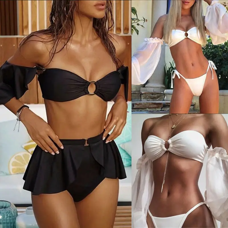 Women Bikini Separate Female Swimsuit Bandage Push-Up Padded Triangle Beach Swimwear Swimsuit Bathing Suit maillot de bain femme Women Bikini Separate Female Swimsuit Bandage Push-Up Padded Triangle Beach Swimwear Swimsuit Bathing Suit maillot de bain femme