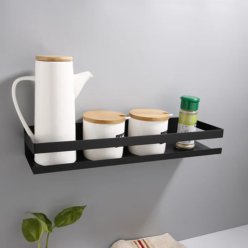 Bathroom Wall Shelf 20-40Cm Modern Matte Black Bathroom Kitchen Shower  Shelf 20Cm