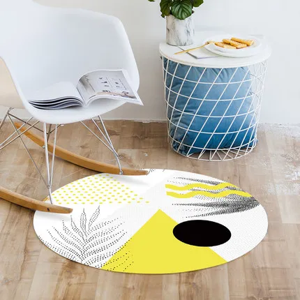 OXBO-9 Nordic Round Carpet Modern Geometry Bedroom Living Room Computer Chair Yoga Mat - Цвет: OXBO-9
