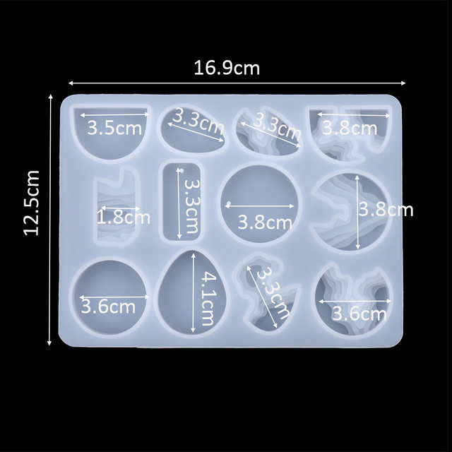 Drop Handmade Silicone Casting Mold For DIY Crystal Epoxy Resin Jewelry Step Field Island Pendant Silicone Mold Supplies