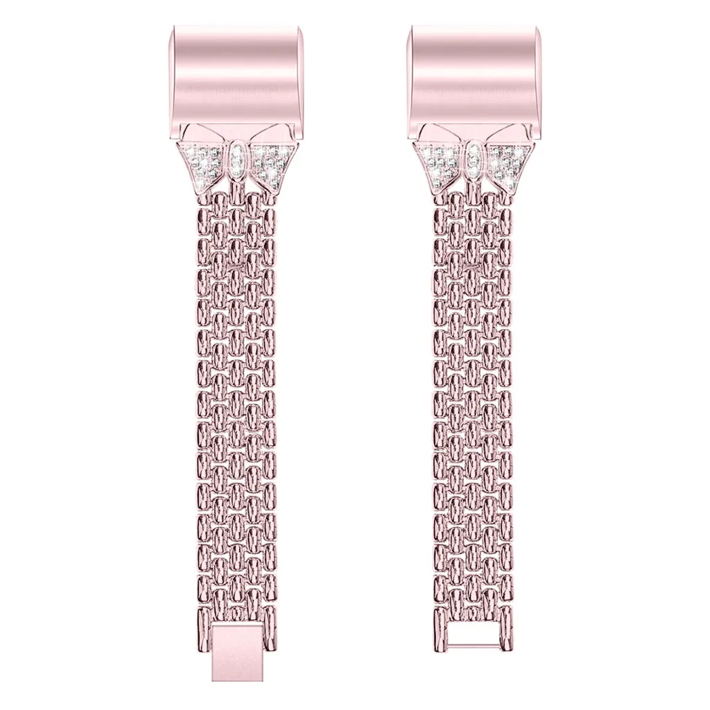 Bling Нержавеющая сталь металлический браслет для ремня для FitBit Charge 2/3 Смарт-часы с браслетом-долговечные аксессуары#906