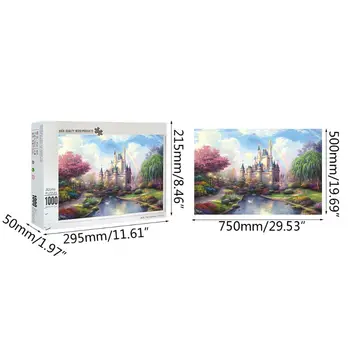 

1000 Pieces Dream Castle Puzzles Wooden Jigsaw Puzzles Floor Puzzle