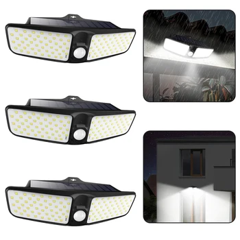 

New Led Solar Light Outdoors Waterproof 100 LED Solar Lamp PIR Motion Sensor Wall Light Street Light For Garden Decoration