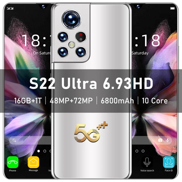 Smartphone S22 Ultra 4G5G 6800mAh 16GB 1T Android 12 2