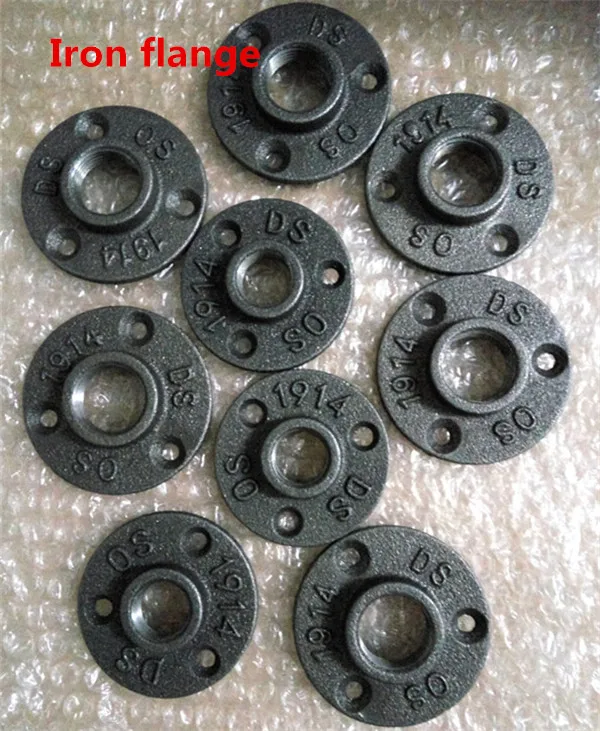 10Pc 1Inch Malleable Threaded Floor Flange Iron Pipe Fittings Wall Mount US ship 