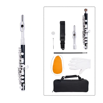 

Excellent Ebonite Rubber Wood Piccolo Key of C Piccolo Set