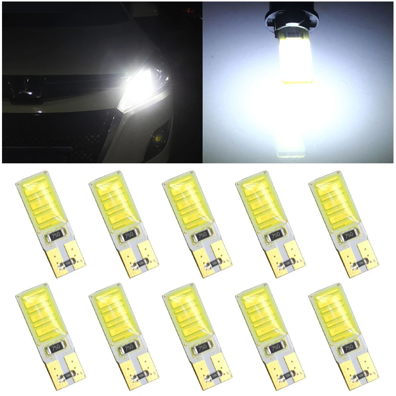 

2pcs Car 3030 SMD 350LM T10 W5W LED Clearance Lights Reading Lamp Automobile Vehicle Dome Door Bulb Accessories Pure White 6000K