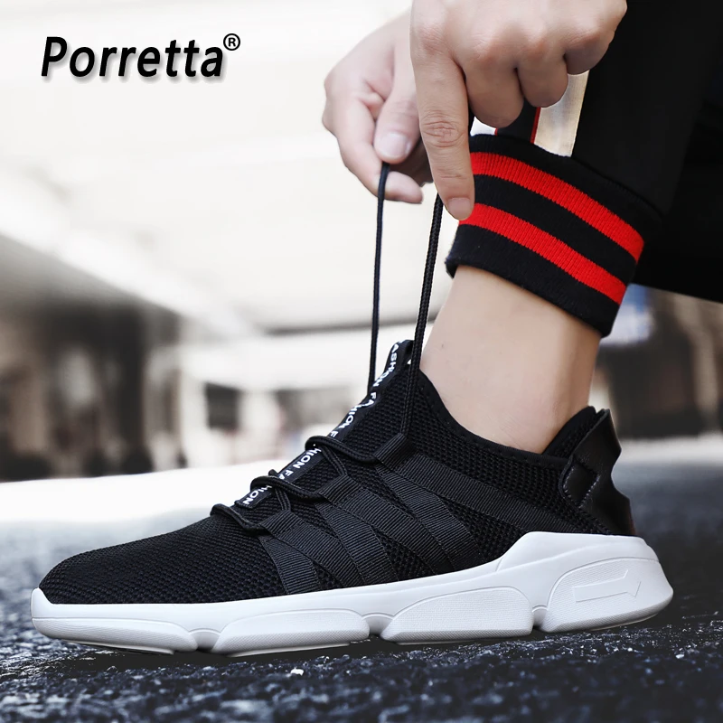 

ShiWeng 2019 Men Fashion Casual Mesh Shoes Breathable Tourism Jogging Shoes Lace Up Walking White Sneakers Male Shoes Size 39-48
