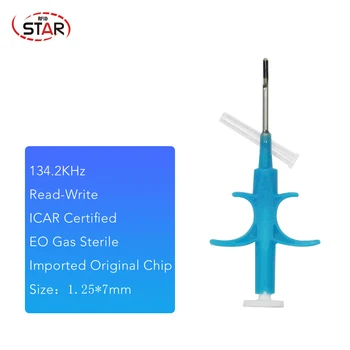 

80pcs Mini Size Microchip Syringes ISO11784/5 Pet animal injector 134.2KHz Rfid chip implant Vet Injector Animal ID Dog Tag