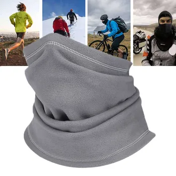 

Windproof Snood Neck Warmer Solid Fleece Men Women Skiing Thicken Hiking Autumn Winter Outdoor Cycling Soft Riding Ring Scarf