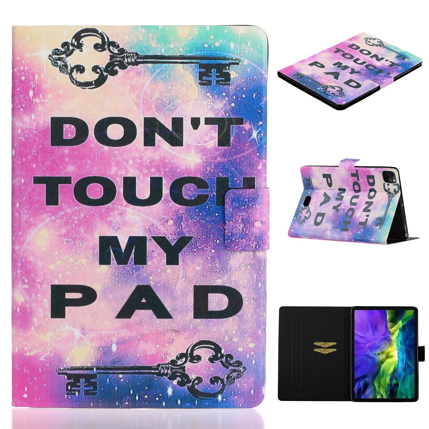 For iPad Pro 11 inch 2020 Case Cheap PU Leather Painted Smart Folio Case for iPad