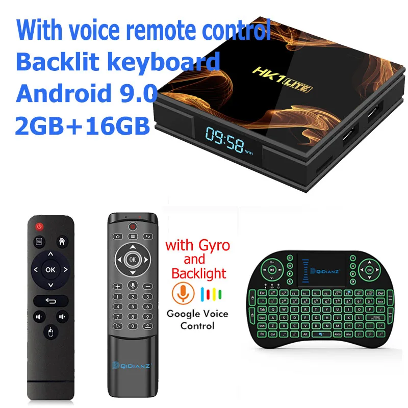 2G 16G MT1 I8 Android 9,0 Smart tv BOX hk1LITE Netflix медиа плей магазин бесплатное приложение телеприставка PK HK1MAX H96 a95x - Цвет: 2G 16G MT1 I8