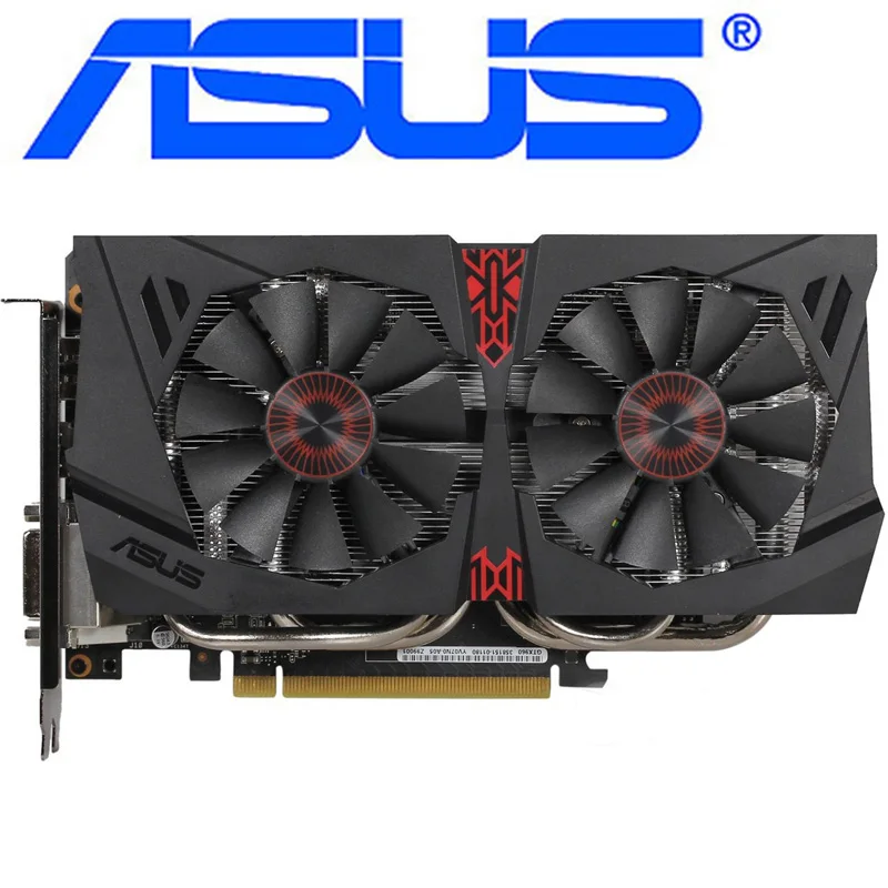 Видеокарта ASUS GTX960 4 Гб 128 бит GDDR5 видеокарта для nVIDIA Geforce GTX 960 4G HDMI DVI б/у|Графические