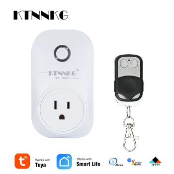 

KTNNKG Standard US TUYA Smart Socket for use with Google Home, Alexa, IFTTT voice controls, while using the remote control