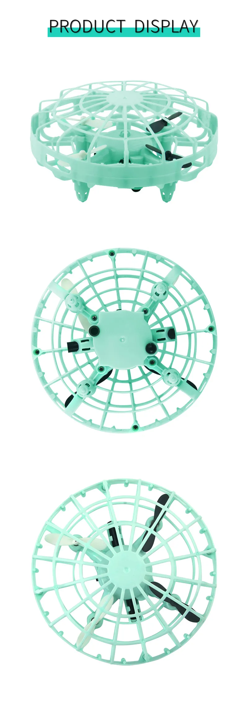 JDRC JD10  Mini Drone UFO Infrared Sensing Control Hand Aircraft Quadcopter Infraed Induction Intlligent Blue/Green RC Kid Toy