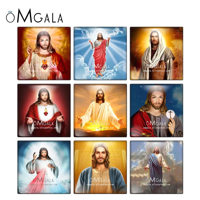 

The great jesus and mary art paintings 10pcs mixed 12mm/20mm/25mm/30mm photo glass cabochon demo flat back Making findings