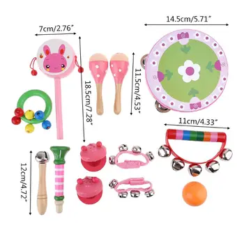 

13 Pcs Child Musical Instrument Kits Kids Toy Percussion Set Early Education Toy